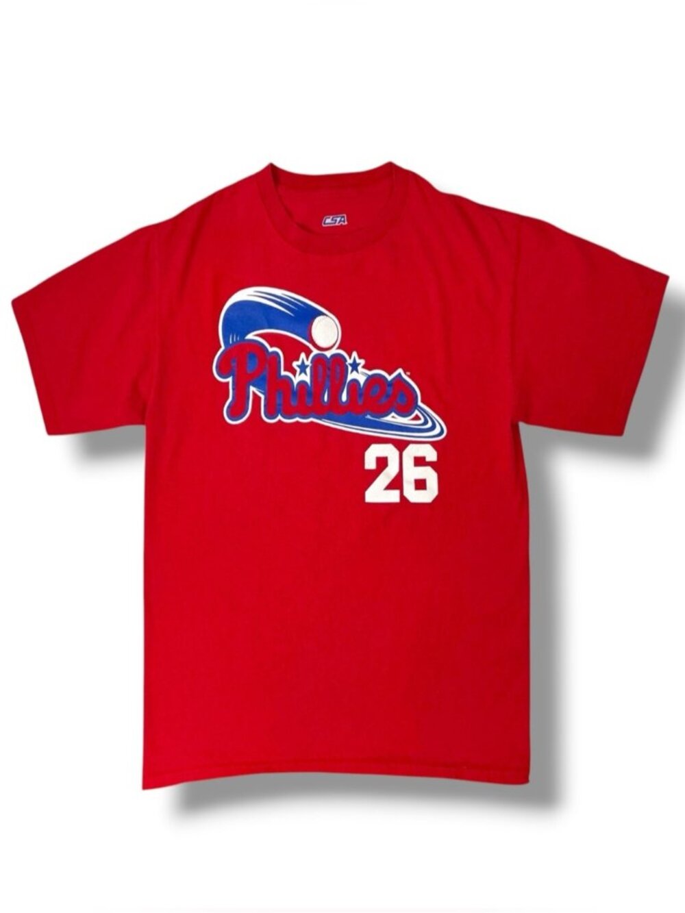 Phillies MLB Tee Shirt Jersey Cotton 2007 Chase Utley #26 Red Unisex Men Medium - Picture 8 of 16
